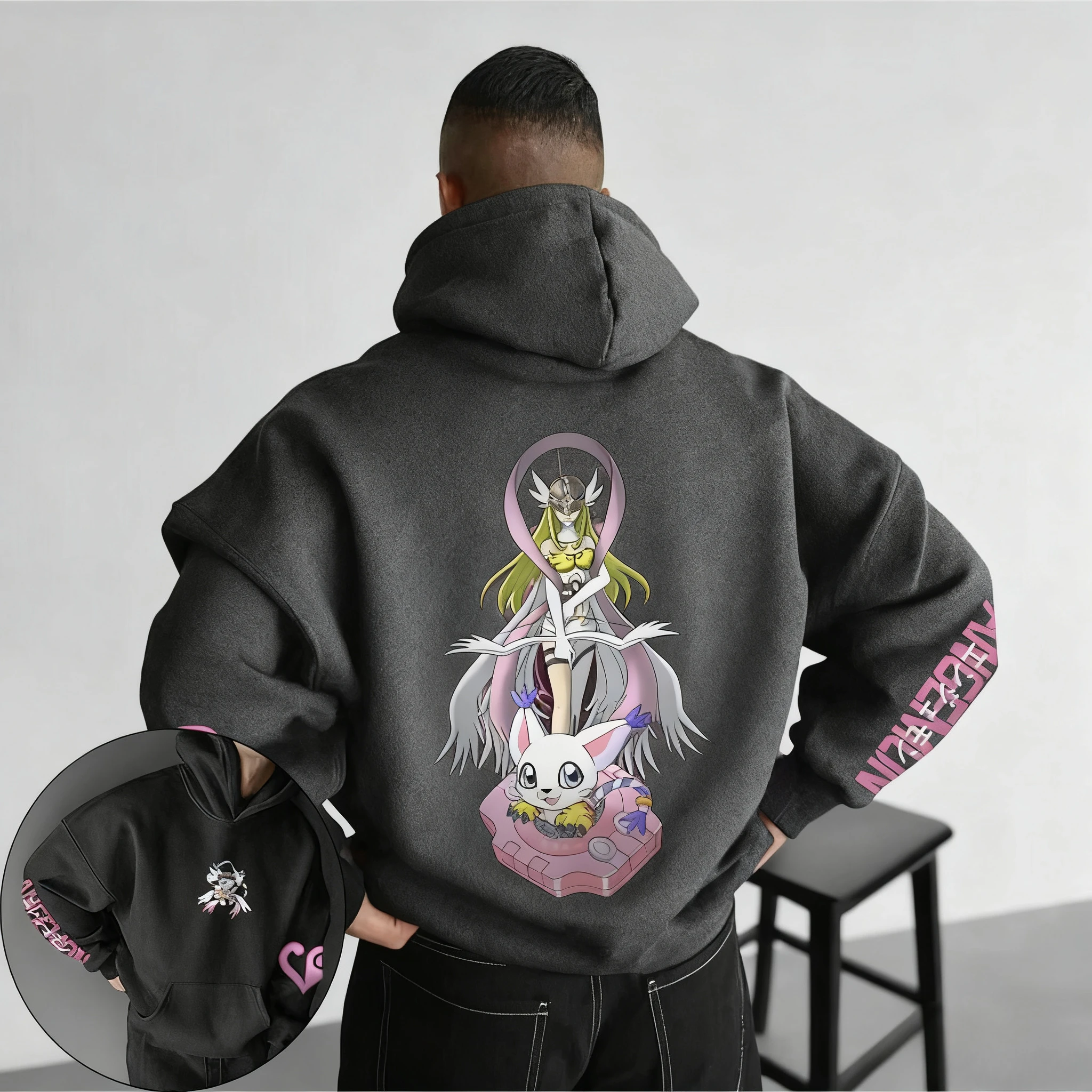 Unissex digimon anime oversized hoodie das mulheres dos homens streetwear casual pulôver moletom com capuz jaqueta outono inverno y2k roupas