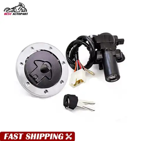 Tändningslås Bränsletanklockslås med nycklar passar till Kawasaki Ninja ZX6R ZZR600 ZX9R ZX7R ZX7RR ZZR400 ZXR400 ZXR750 8 best sales Kawasaki ZXR400 - №8