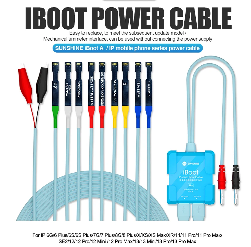 IBOOT A Model IP Mobile Phone Series Boot Cable Intelligent Anti-burn Power-on Power Cord Battery Boot Function USB Test Repair