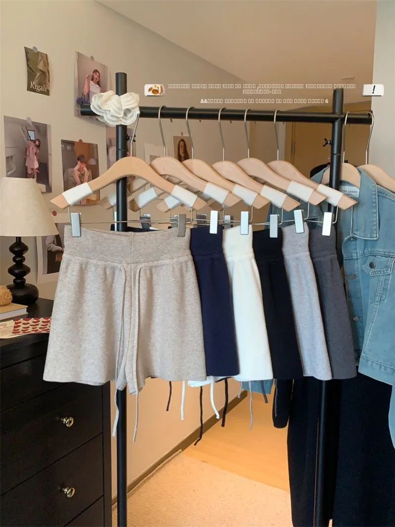 

Ey повседневные широкие брюки с высокой талией, женские спортивные брюки на шнурке, корейские универсальные утягивающие осенние новые поступления