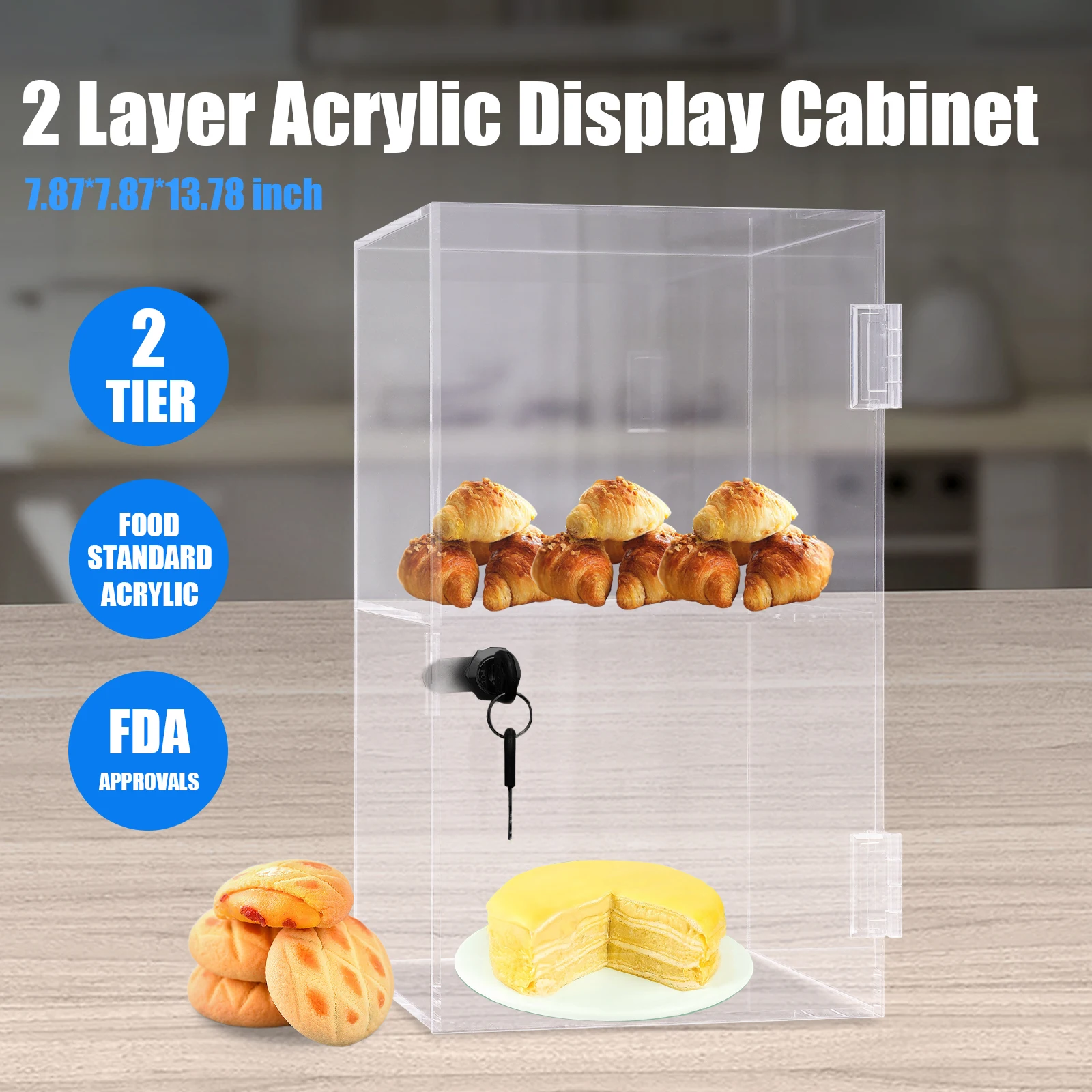 Acrylic Riser Display Shelf for Cute Toy 2 Tiered Display Stand Small Risers Acrylic Display for Decoration and Organizer