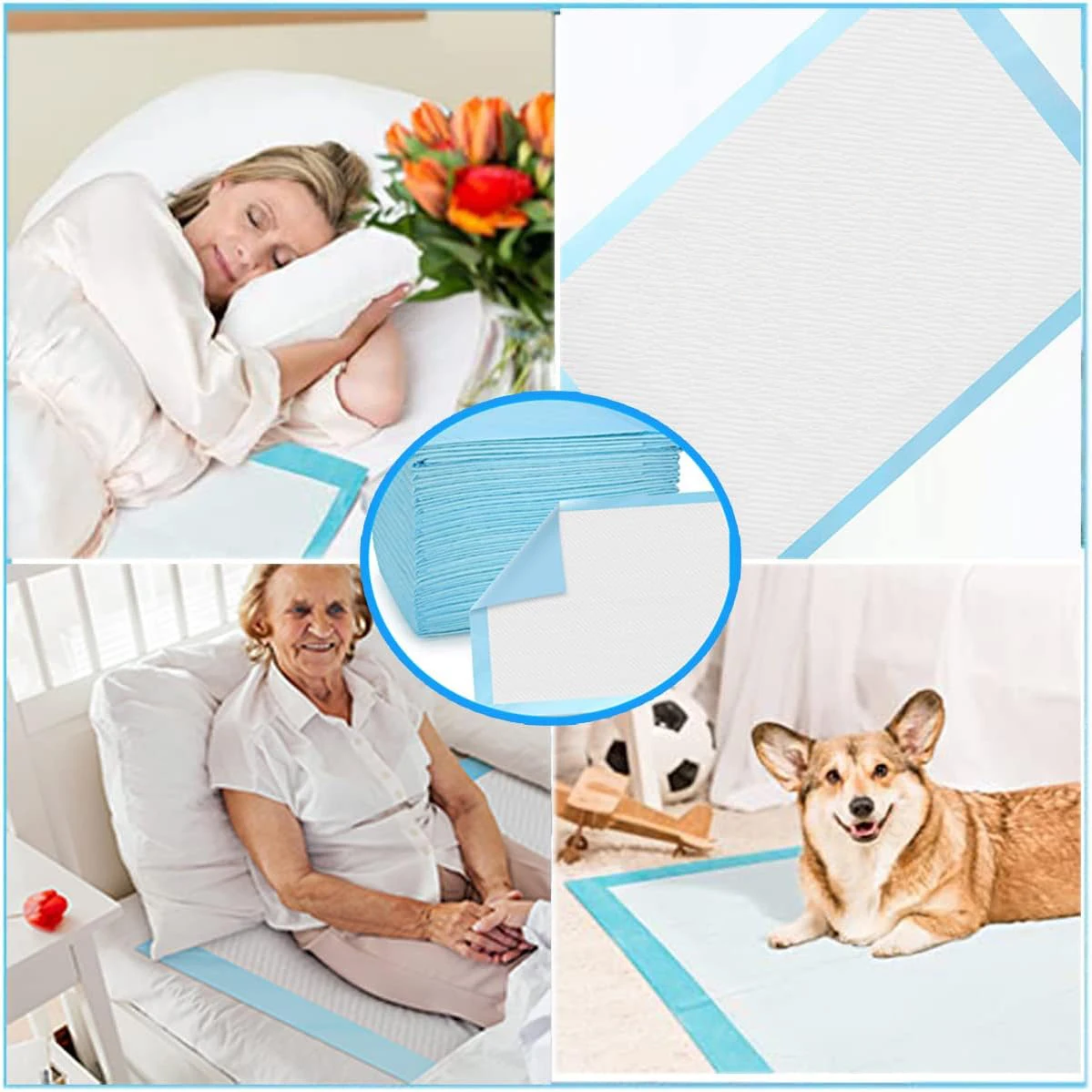 30 قطعة من وسادات البول عالية الجودة فائقة الامتصاص للاستعمال مرة واحدة، مناسبة للحيوانات الأليفة وكبار السن (33 × 45 سم نوع الامتصاص)