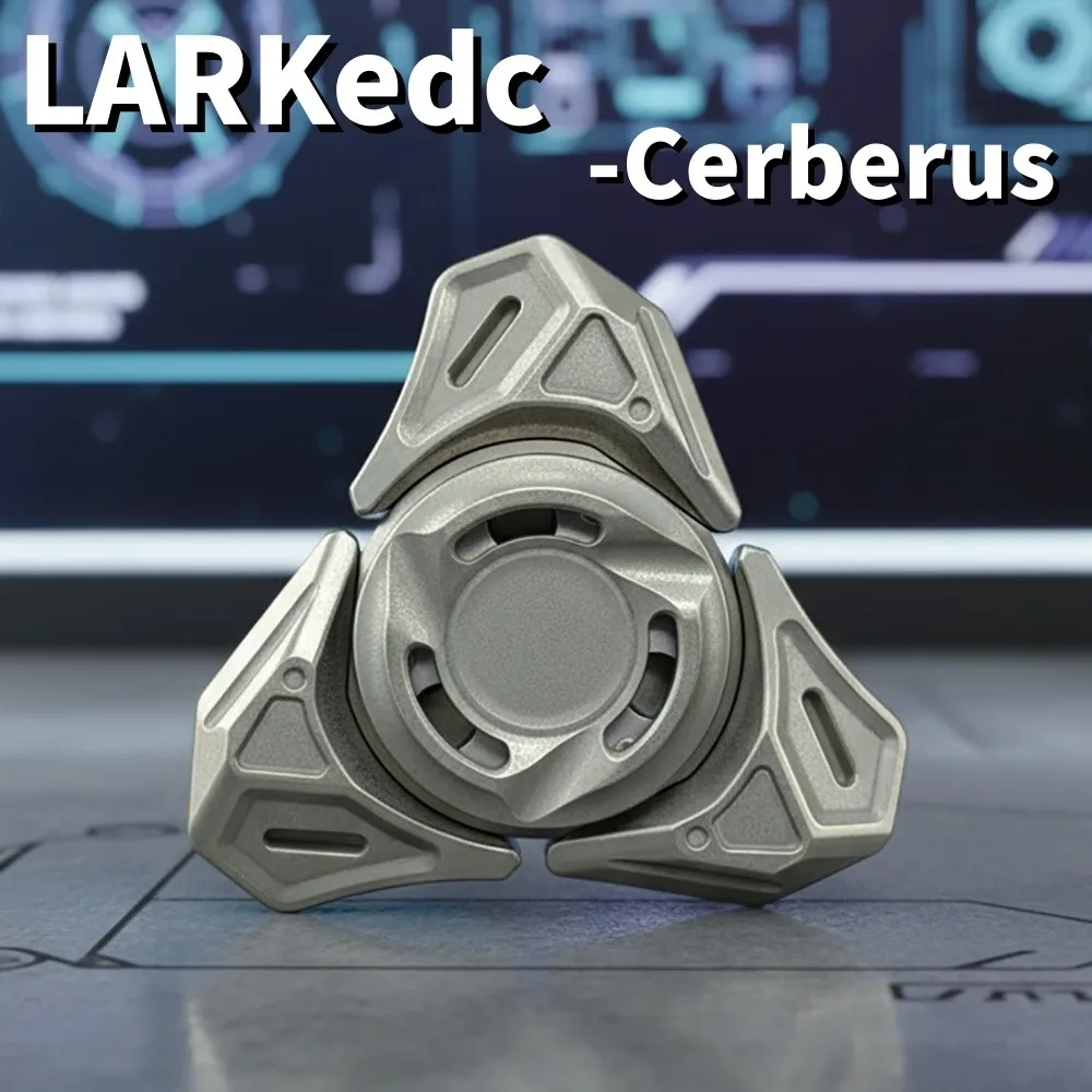 LARKedc Cerberus Fidget Spinner de tres palas, juguetes antiestrés de Cupronicked de Metal para adultos, accesorios de escritorio de oficina
