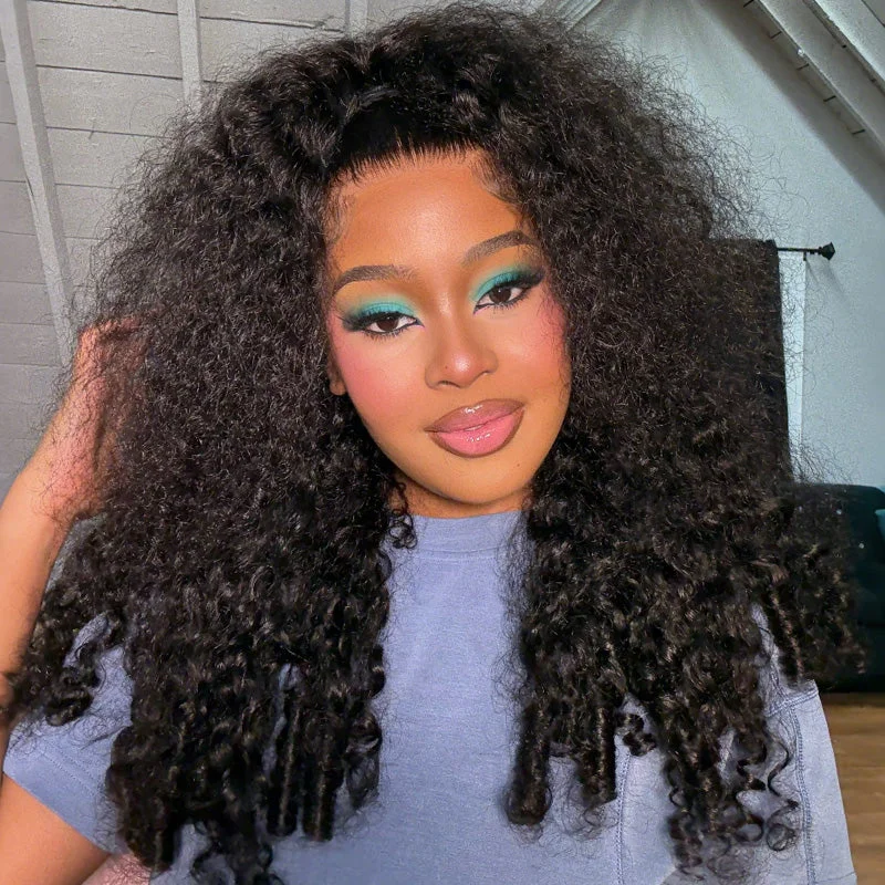 ISEE Hair 9x6 Burmese Curly Wigs Wear Can Go Glueless Burmese 250% Density Wig Pre-Cut Lace Beginner Friendly Easy Install