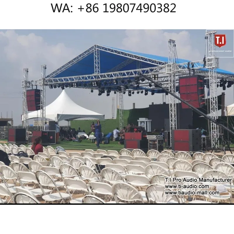 Altavoz Line Array de Tres Vías con Doble Woofer de 15 Pulgadas, Sistema de Audio Profesional de Alto Rendimiento para Eventos Musicales en Vivo e Iglesias
