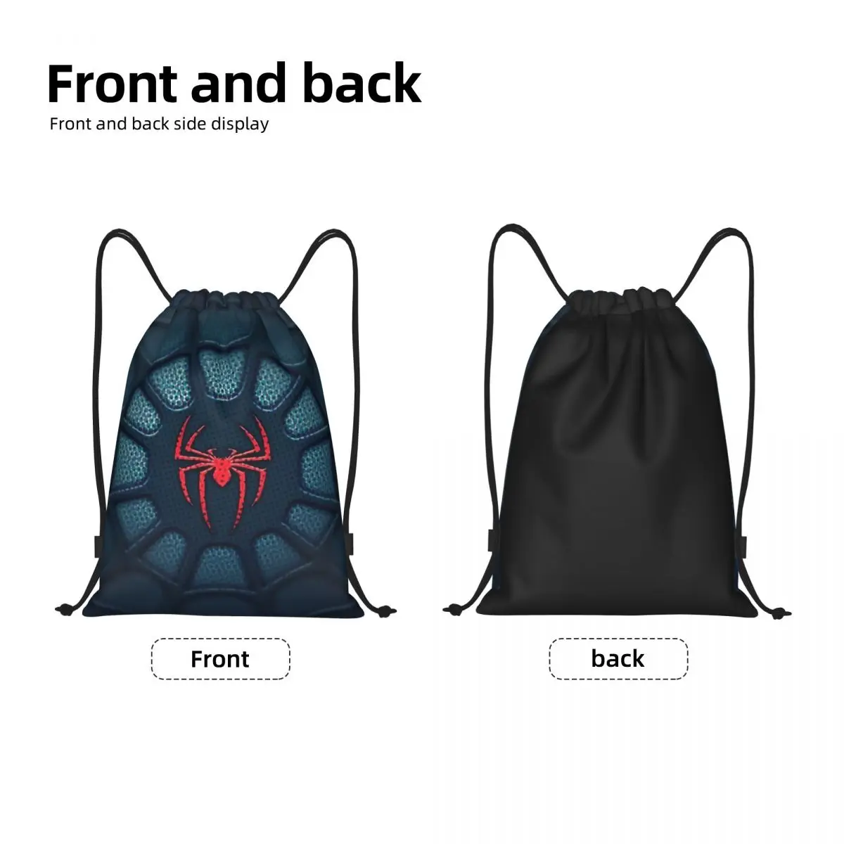 Cartoon Animal Little Spider Drawstring Backpack Women Men Gym Sport Sackpack Foldable Training Bag Sack