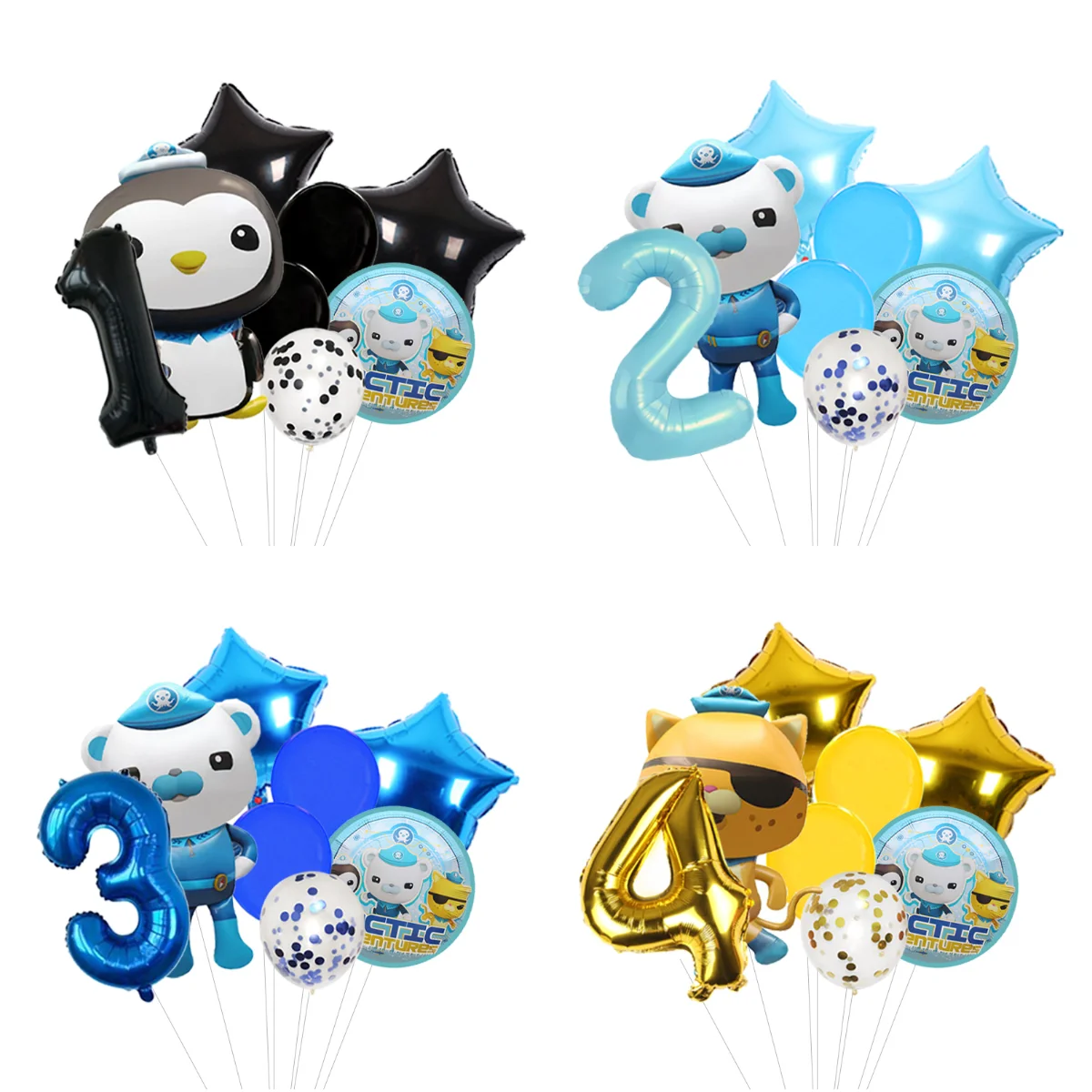 Octonauts Kwazii Peso Cartoon Balloons Kit Underwater Theme Globos For Kids Boys Birthday Party Baby Shower Celebration Decor