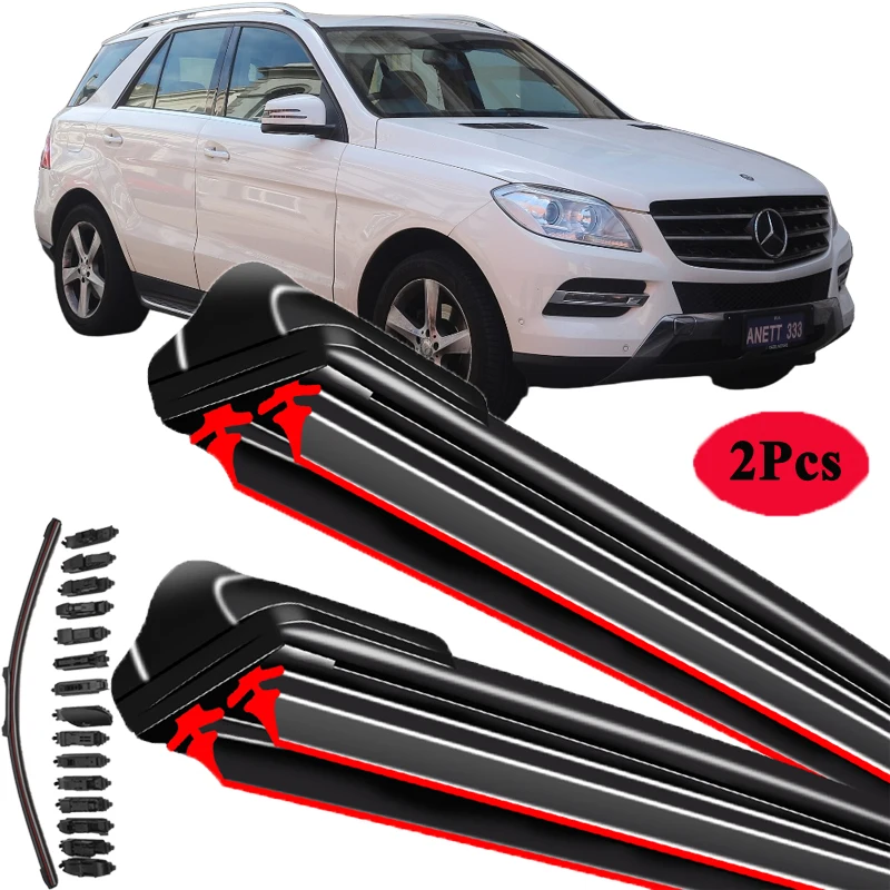 

For Mercedes Benz M ML W163 W164 W166 1997-2015 Car Windshield Wiper Blade Front Windscreen Brushes Washer Window Cleaning Parts
