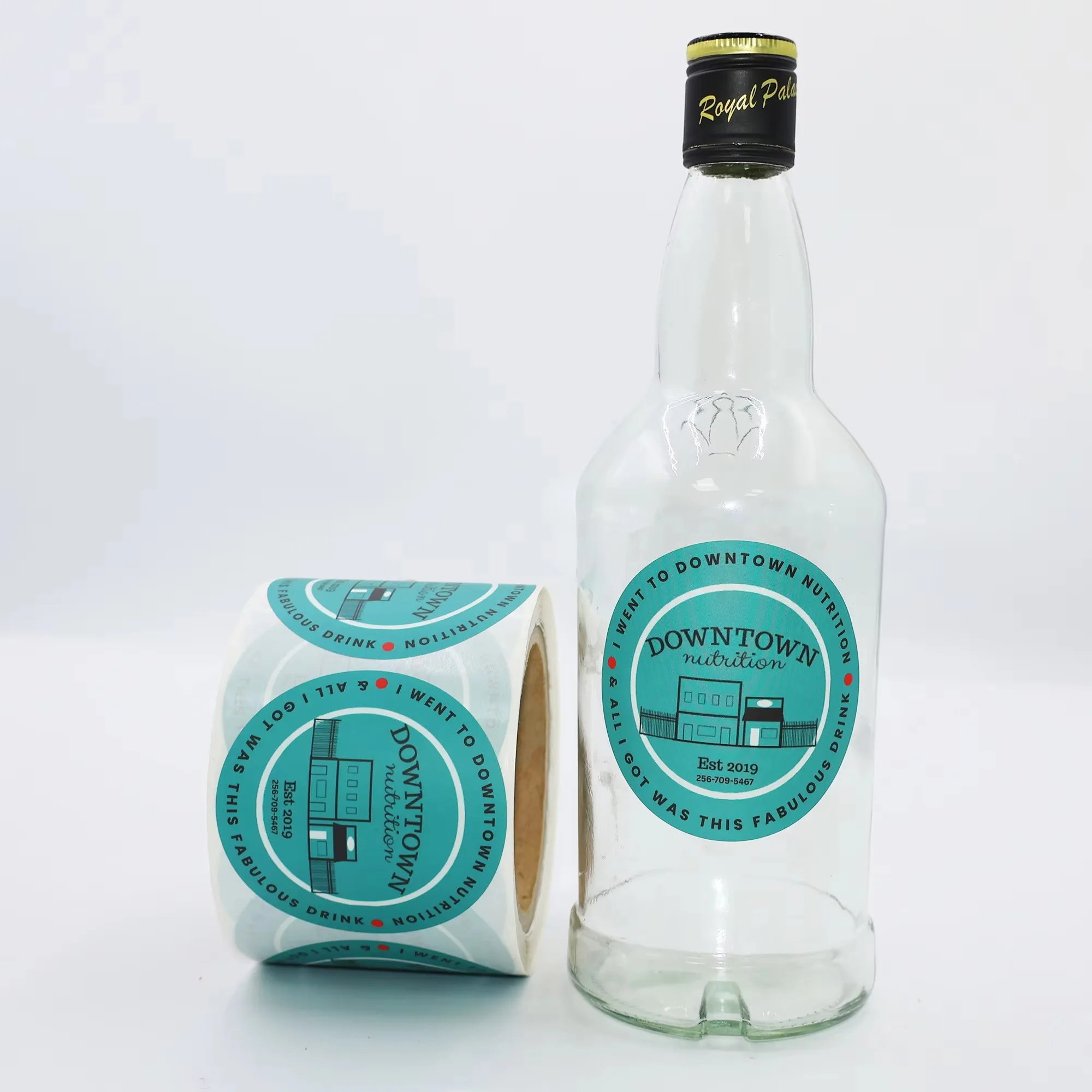 ملصقات مستديرة مخصصة | ملصقات الفينيل المقاومة للماء | لفة ملصق الشعار #4