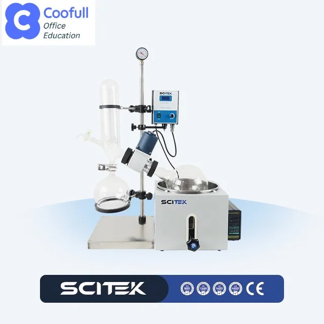 

Роторный испаритель 0-120 об/мин / 0-90 об/мин с вакуумметром, цифровым дисплеем температуры и скорости