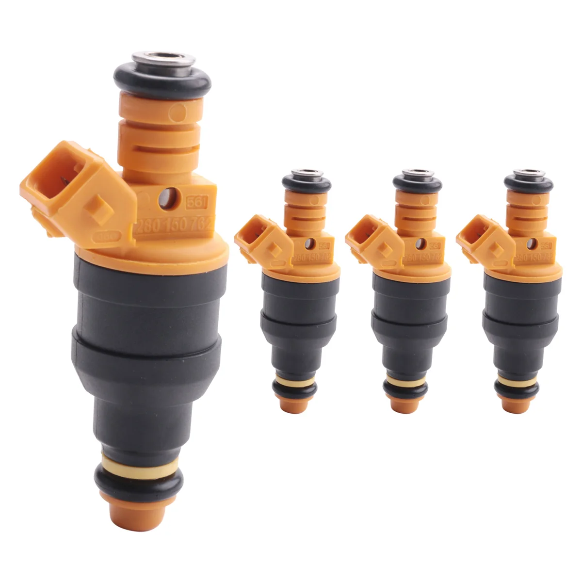 4PCS Car Fuel Injectors Set 0280150762 Fit for Peugeot 405 505 Volvo 240 244 245 740 780 940 1.9L 2.2L 2.3L