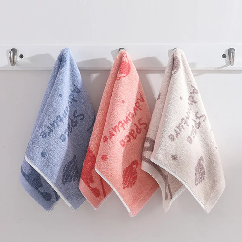 

1Pc 25x50cm Cartoon Space Prined 100% Cotton Portable Soft Children Kids Hand Face Towel Bathroom Tool