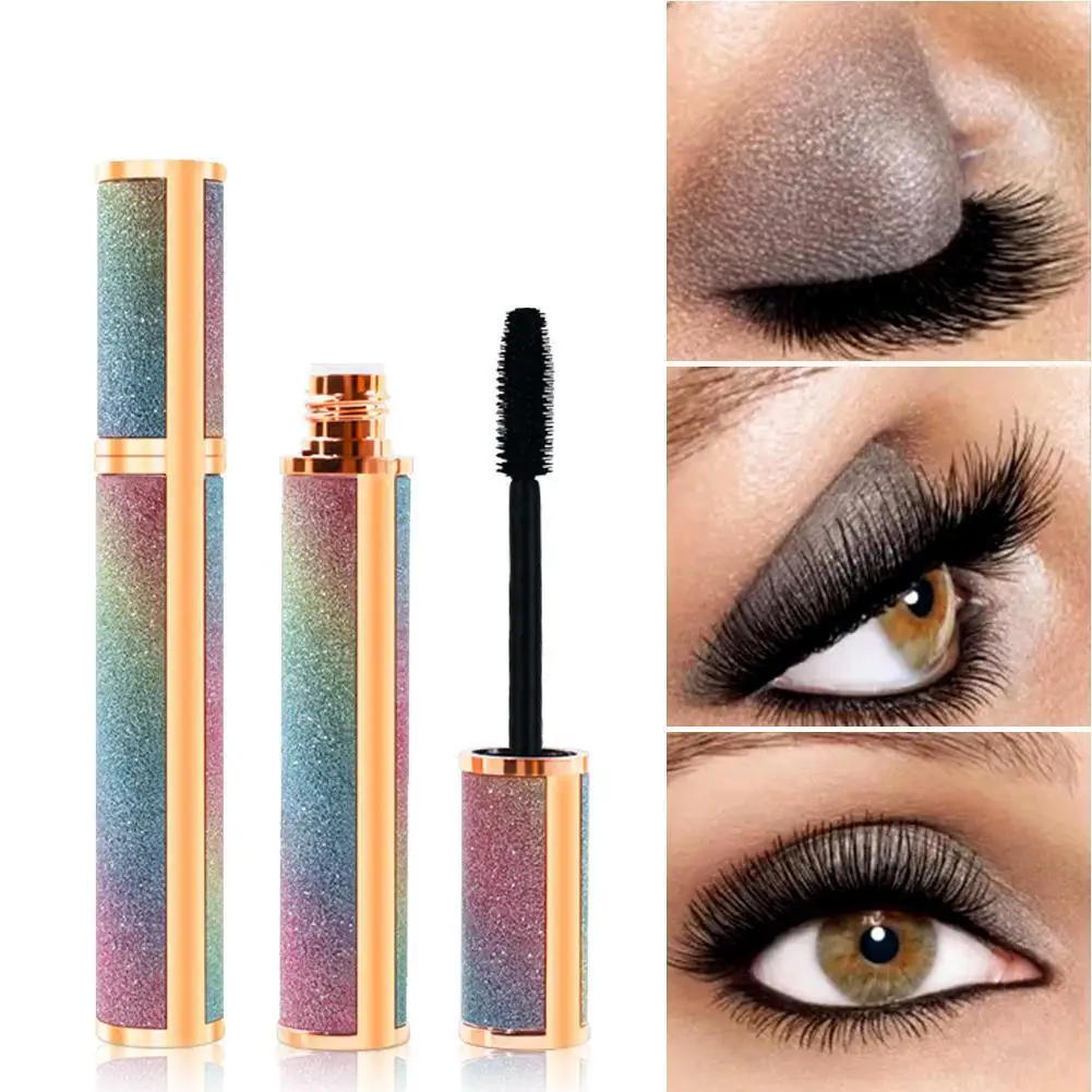 Máscara de maquillaje 4D para mujer, alargamiento de pestañas, resistente al agua, secado rápido, larga duración, cosmético de ojos grandes