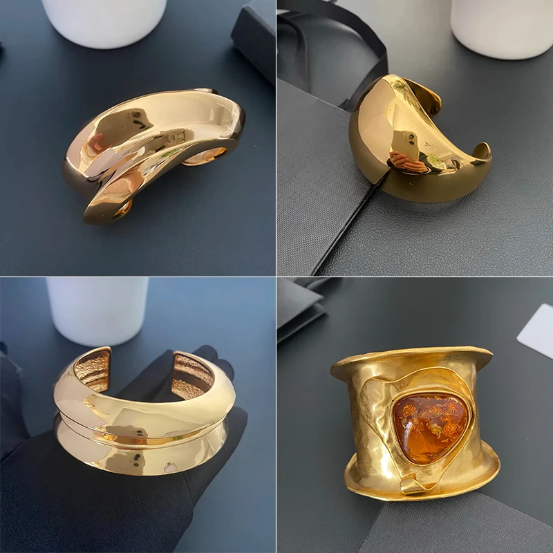 Fashion Famous Designer Brand Gold Silver Smooth Luxury Bracelet Women Top Quality Jewelry Trend