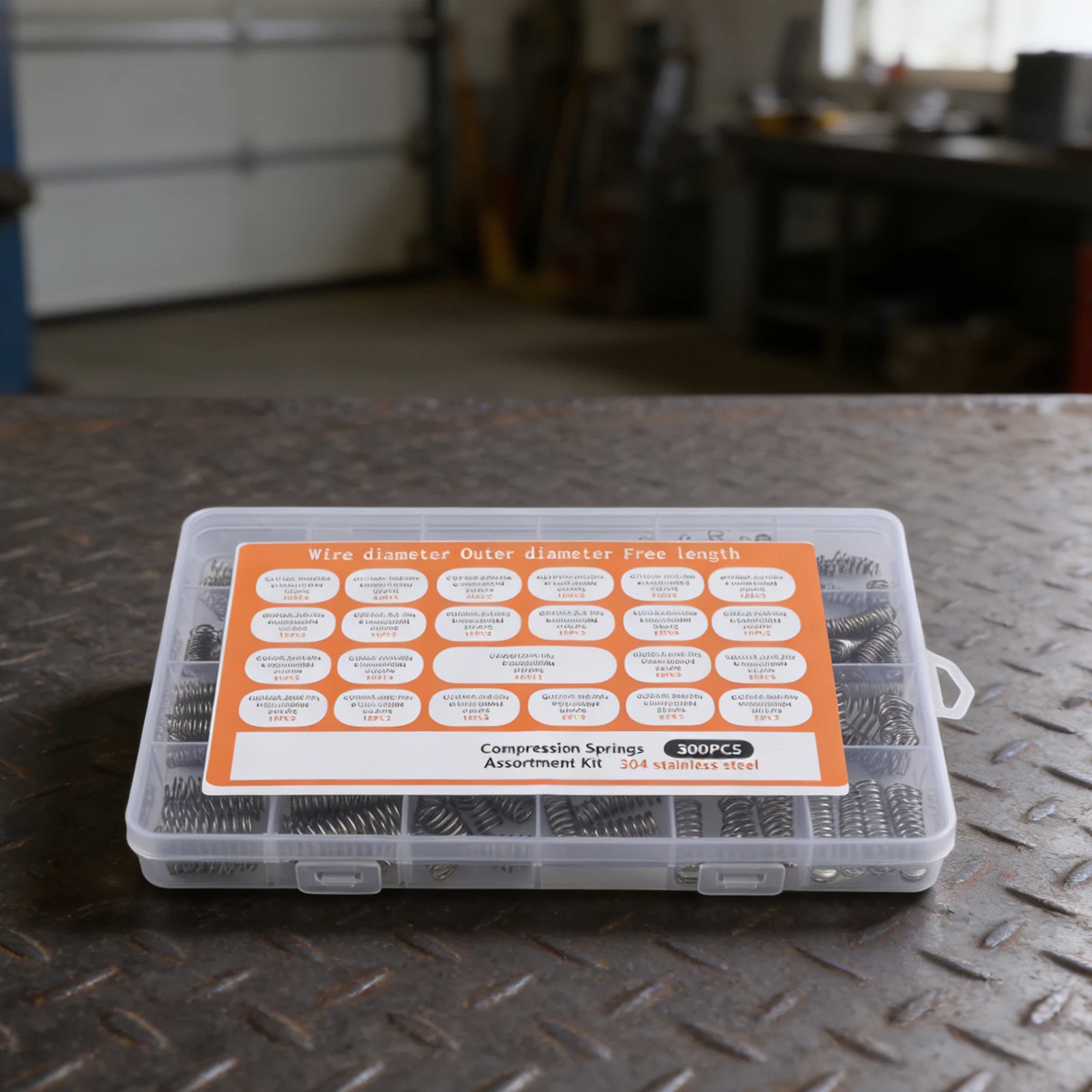 Mechanical Parts Compression Springs DIY Repair Silver Compression Springs Assortment Kit Tools Plastic Storage Box