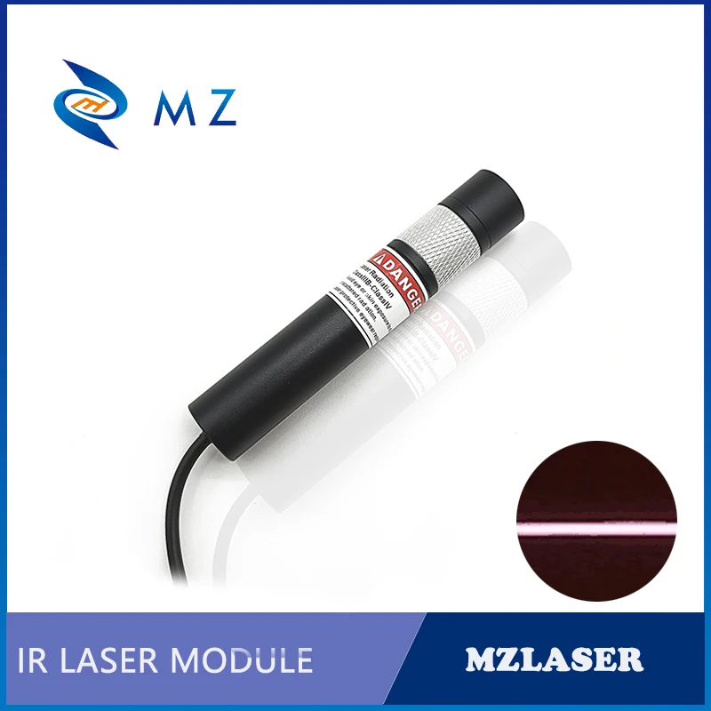 IR Infrared Line Laser Module Service Life 50,000 Hours Adjustable Focusing 940nm 300mW 500mw Industrial Grade + Adapter