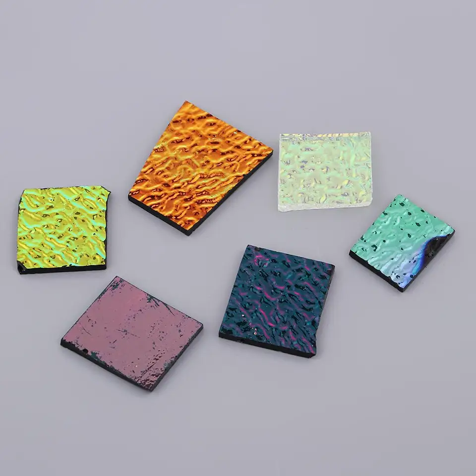 COE90 Dichroitisches Glasrest-Set – 3x 28g, Zufällige Farben & Formen – Für Schmuckherstellung & Glasfusing