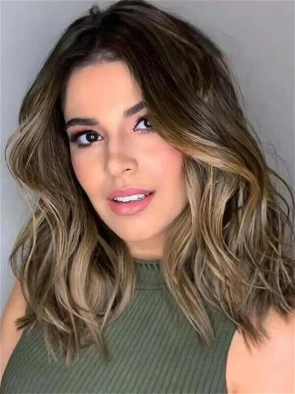 أومبير أشقر طويل 28 بوصة غلويليس 200 الكثافة موجة الدانتيل 5x5 الحرير قاعدة باروكة من شعر طبيعي للنساء BabyHair preplucked #2