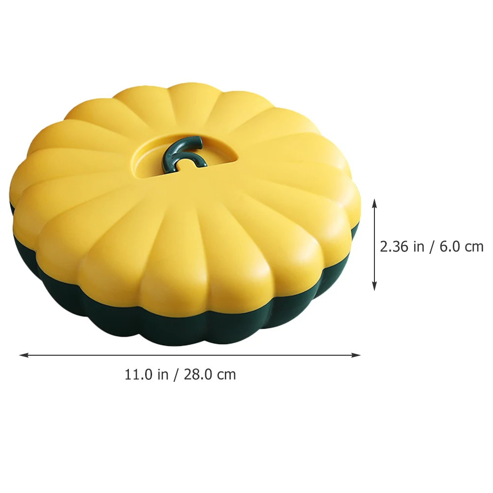 

Pumpkin Design Fruit Compartment Snack Bowl Storage Holder Reusable Pp Material Multifunctional Serving Dish For Home
