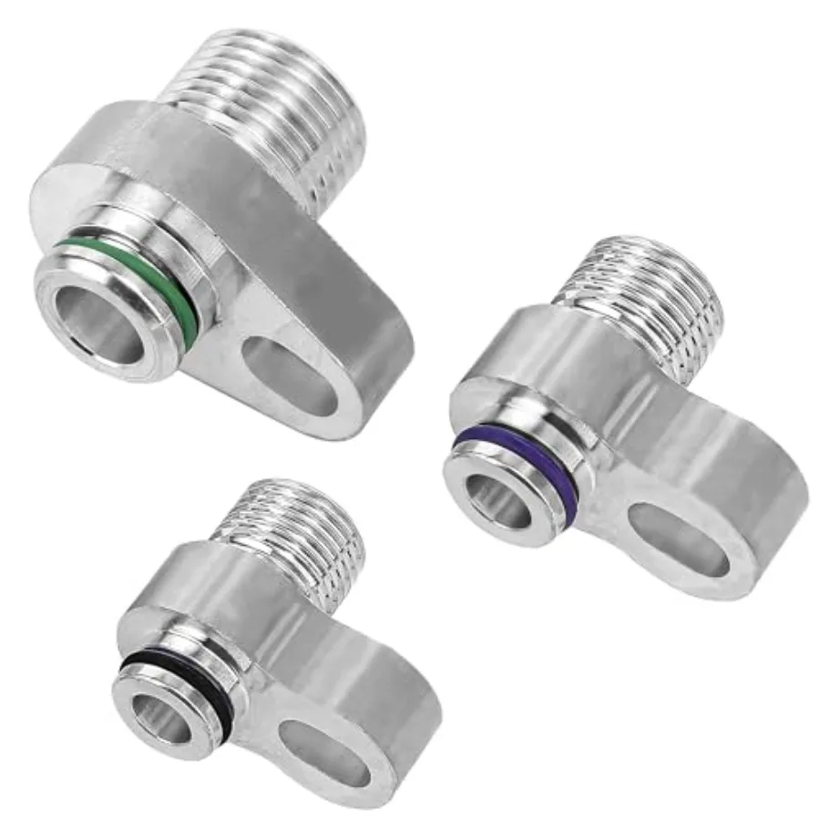 3pcs R134a Adapter Fittings Hose Tank and Car Refrigerant Quick Connect Automotive Custom AC Lines Compressor Drier Condenser R