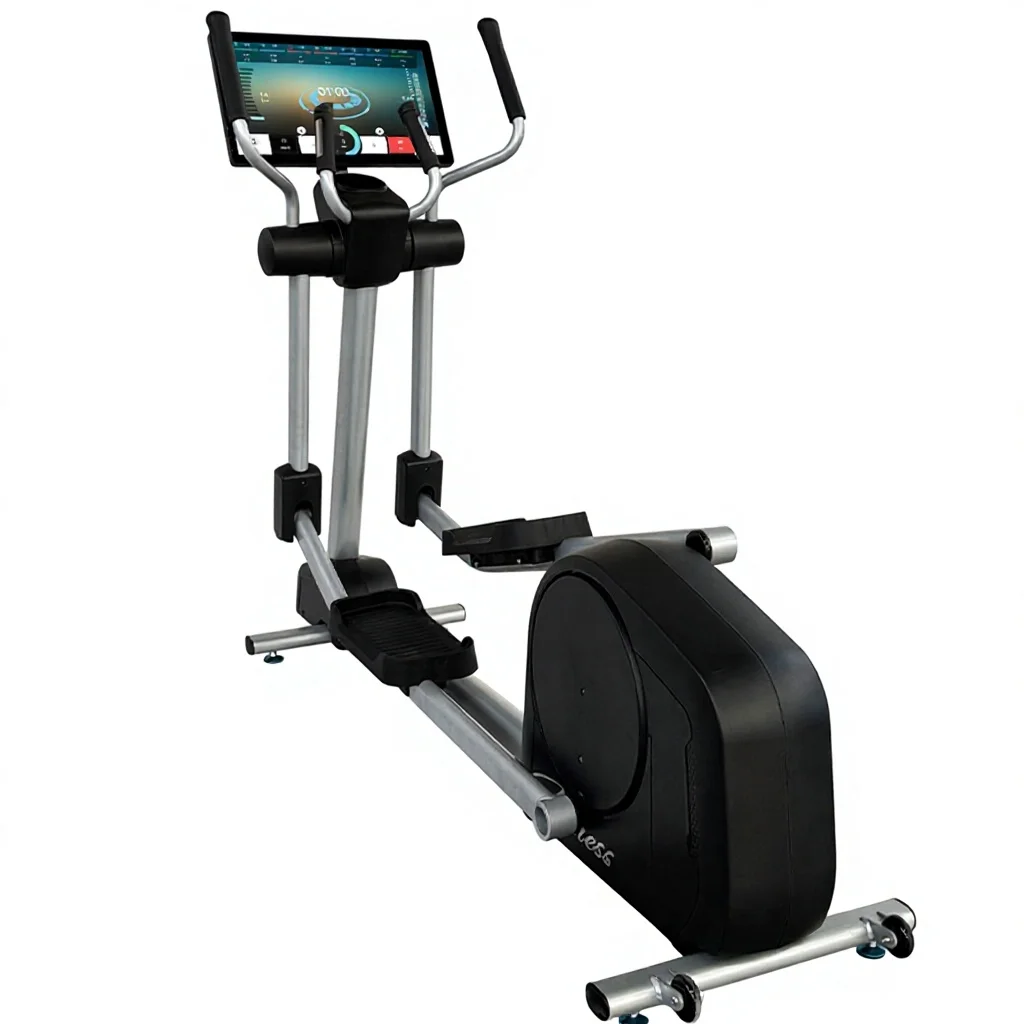 Electric Silent Elliptical Trainer Step Bicycle Machine with Touch Screen Gym Body Building Fitness Equipment