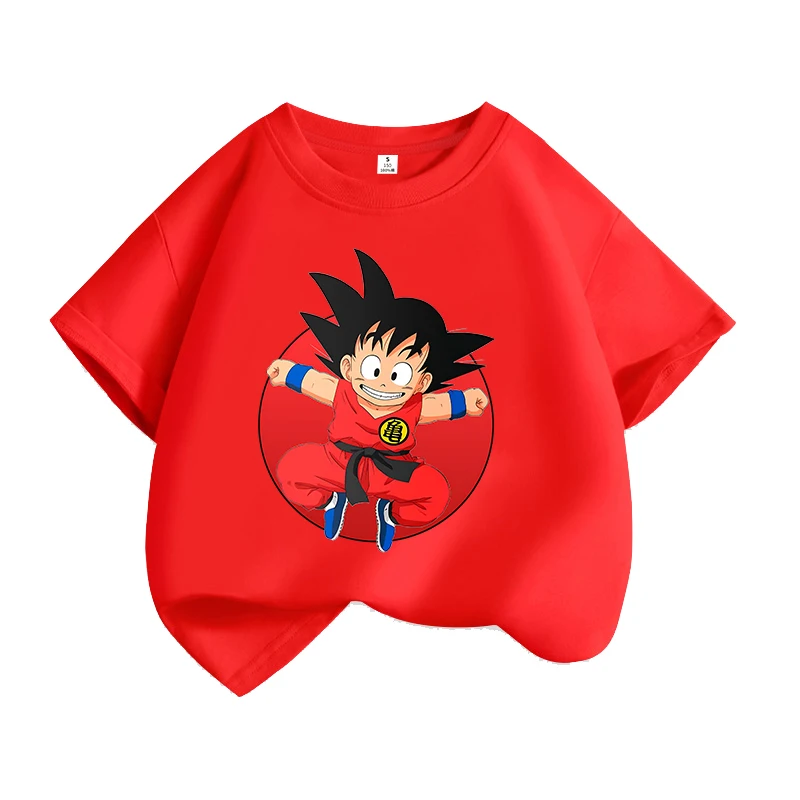 Dragon Ball Goku T-shirt Children's Clothing Cartoon Anime boy Short Sleeve Summer Casual Tops Shirts Cute baby Tees Clothes view 5