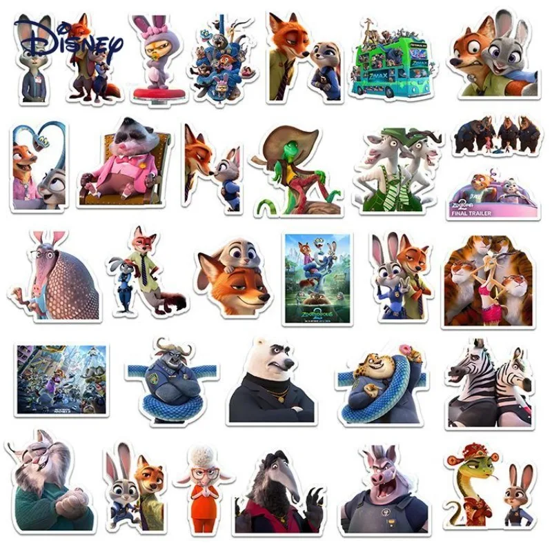 

60 шт. Disney Zootopia2 аниме наклейки водостойкие DIY граффити телефон ноутбук чемодан гитара ноутбук мультяшные наклейки детские игрушки