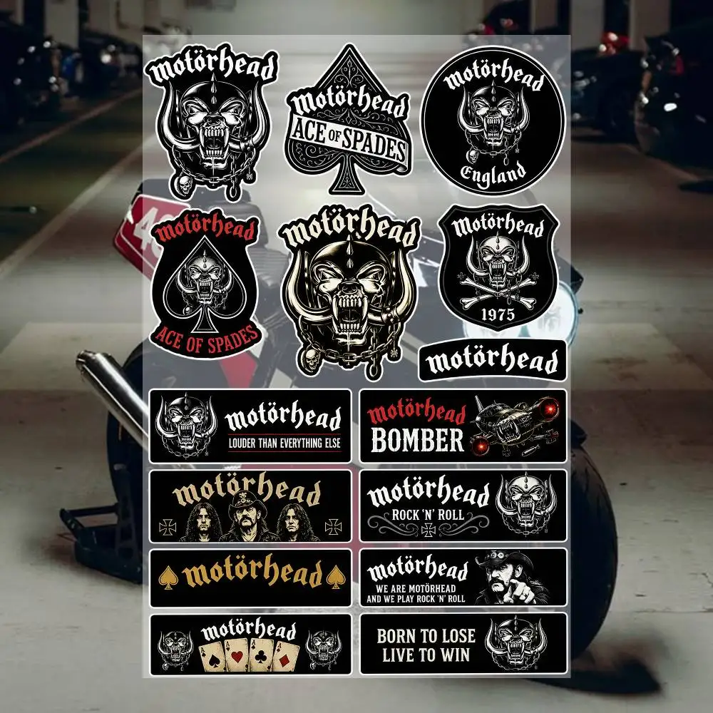 M-O-tO-rhE-ad Aesthetic Graffiti Waterproof PVC Stickers for Car Motorcycle Skateboard Helmet Notebook