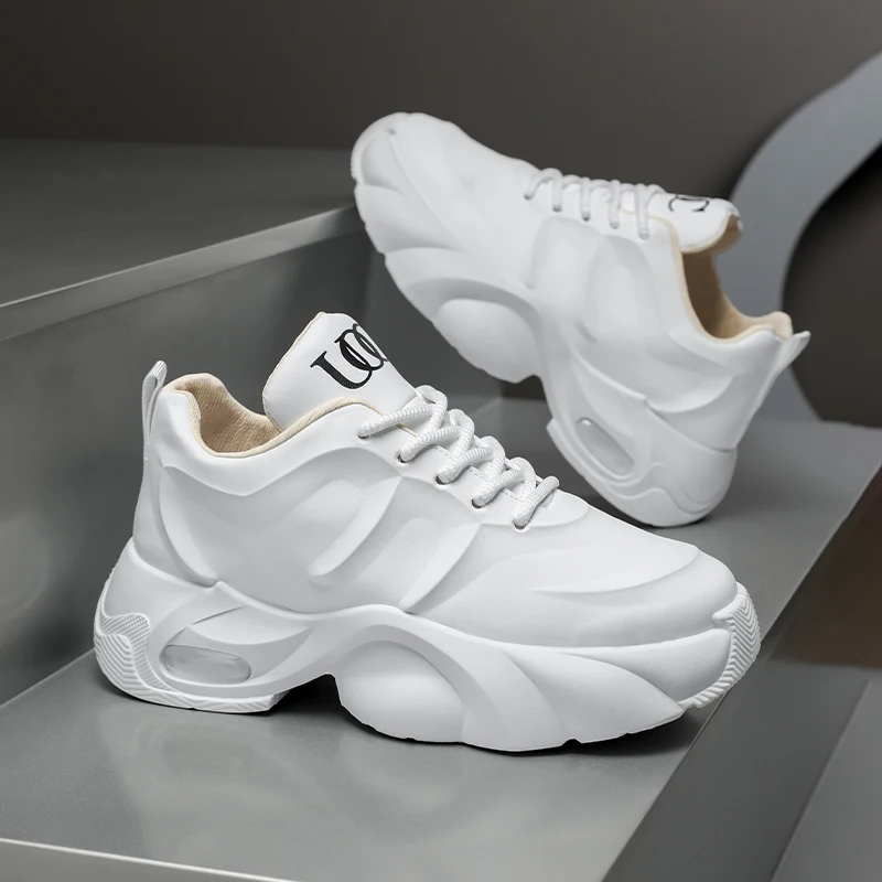 

Thick Sole Breathable Anti Slip Sports Shoes 2025 Autumn New Men's Casual Footwear Fashion Comfort Wear-resistant Mens Sneakers