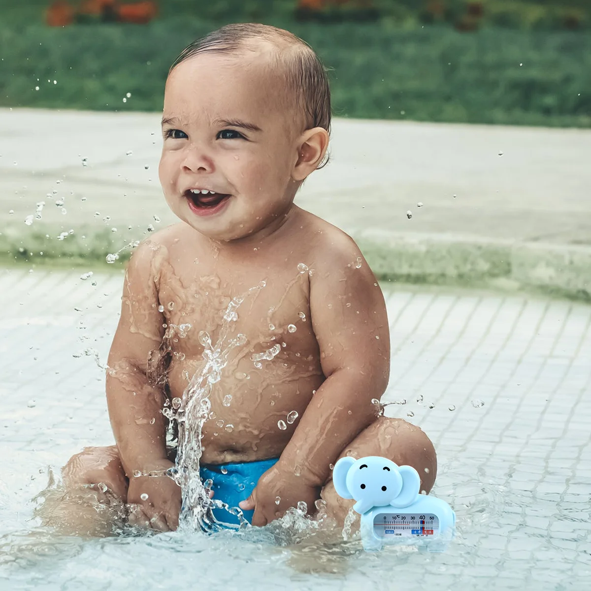 

2Pcs Baby Bath Water Thermometer Elephant Shape Safe Temperature Bathtub Room Measuring Infant Water Thermometer Baby Bath