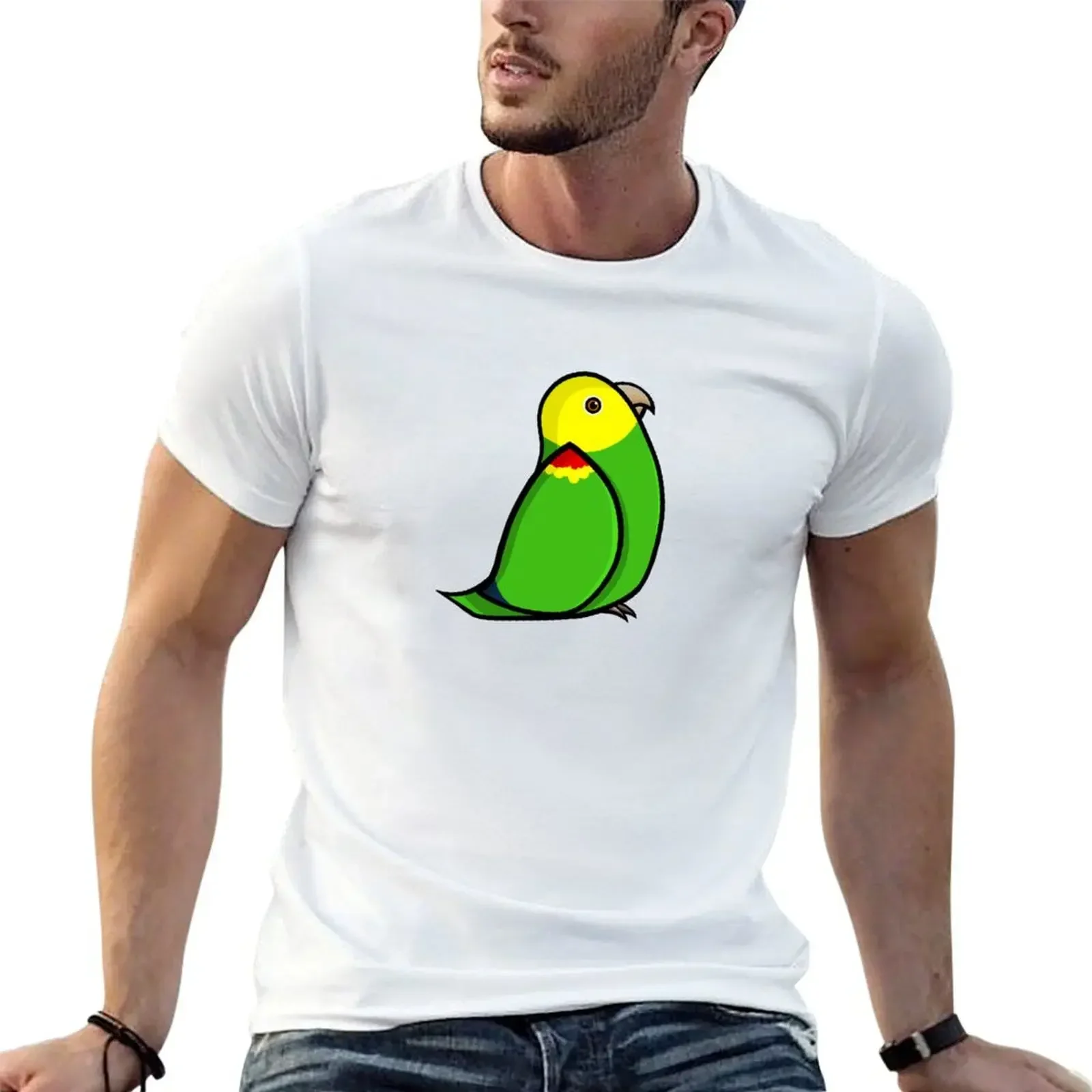 Double yellow-headed amazon T-Shirt man t shirt custom shirt plus sizes heavyweight t shirts for men