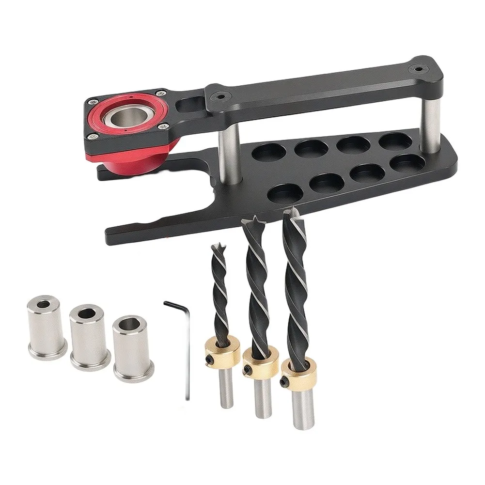 Flat Vertical Drill Set For Drilling Vertical Holes In Wood Precision 8-Hole Vertical Hole Puncher For DIY Furniture Assembly