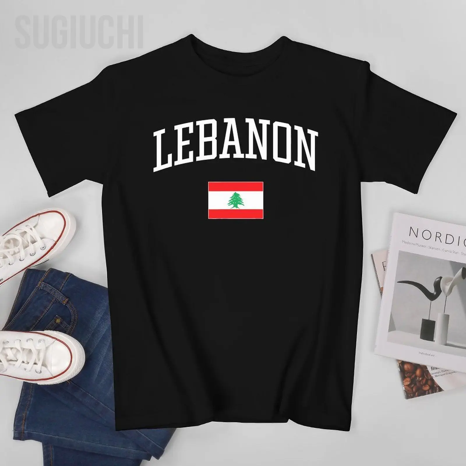 Unisex Men Tshirt Lebanon Flag Tees T Shirts Women Boys 100% Cotton T-Shirt