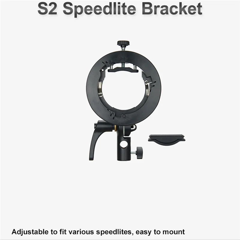 

For Godox S2 Flash Holder Bracket Lamp Handheld For Godox Flash Light Snoot Easy To Use