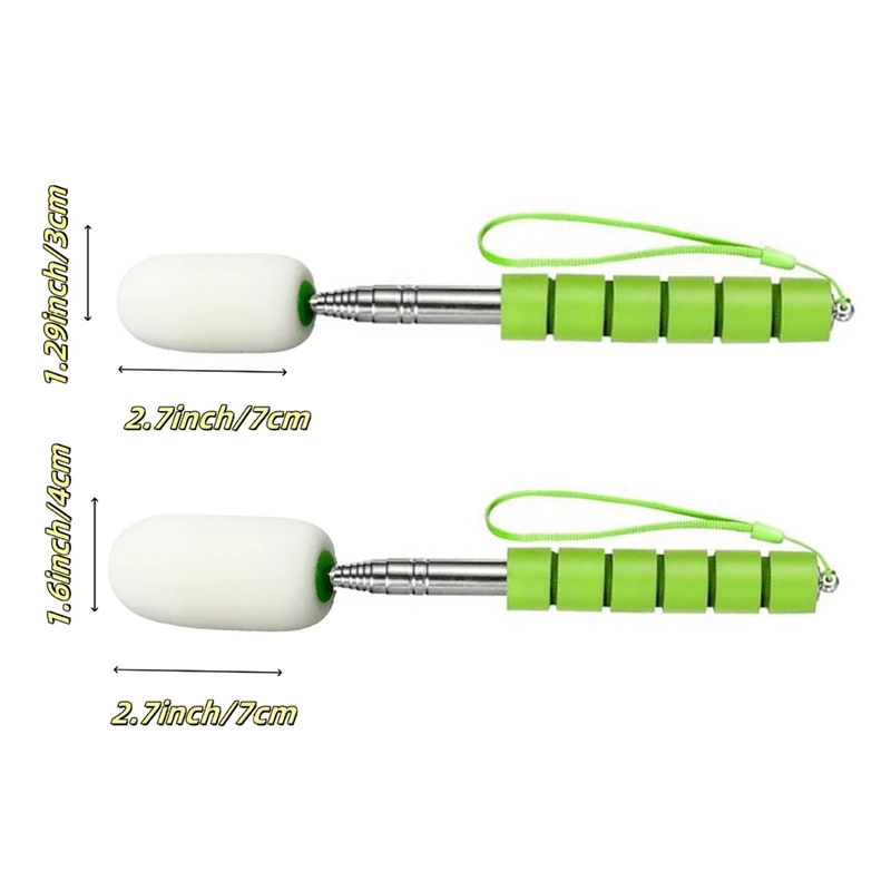 ABDJ-2Pcs Telescoping Sponge Stick For Pottery, Pottery Sculpture Sponge Holder Ceramic Throwing Stick Pottery Trimming Tools