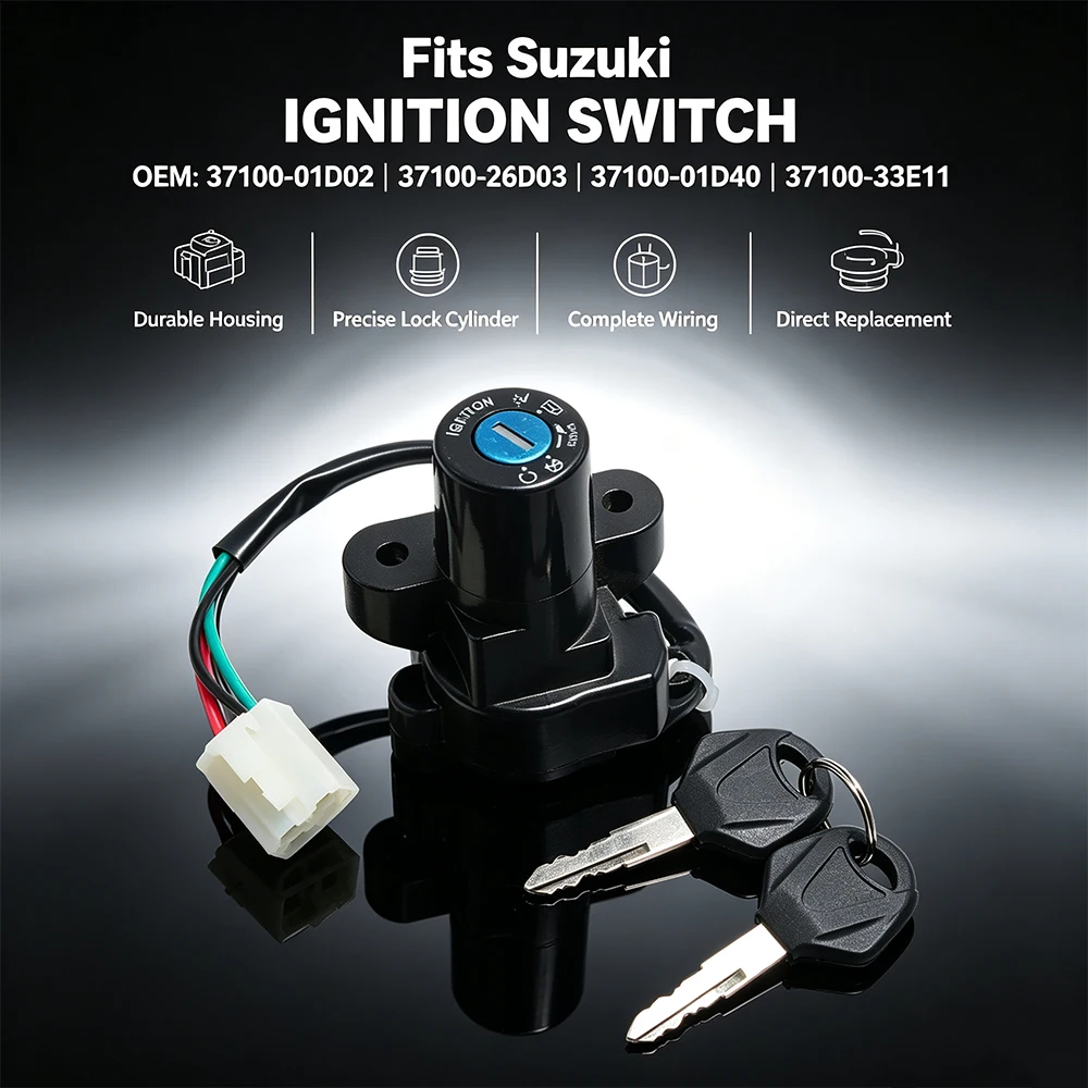 Motorcycle Ignition Switch Key Lock For Suzuki GS500 GS500F GSF250 GSF400 GSX400 GSX600F GSX600 GSX750 GSX750F GSX1100F VX800