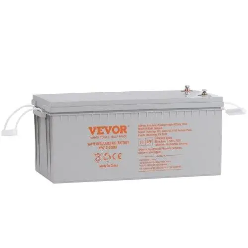 Deep Cycle Battery, 12V 200 AH, AGM for marine Rechargeable Battery, High Self-Discharge Rate 1400A Current, for rv Solar for