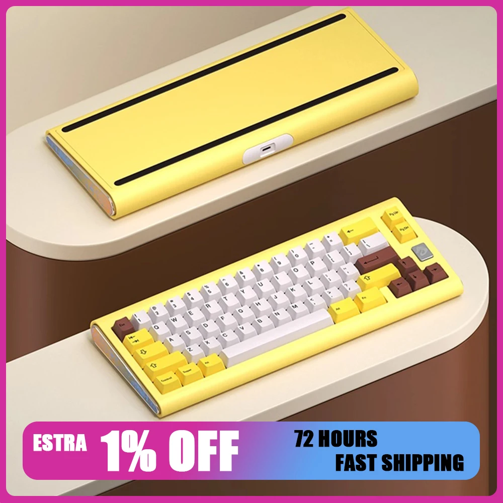 

DAREU CHAOSERA Joint Name Cupid65 Wireless Keyboard Full CNC Aluminum Alloy Fuselage 4000mAh Gaming Keyboard For Pc Accessories