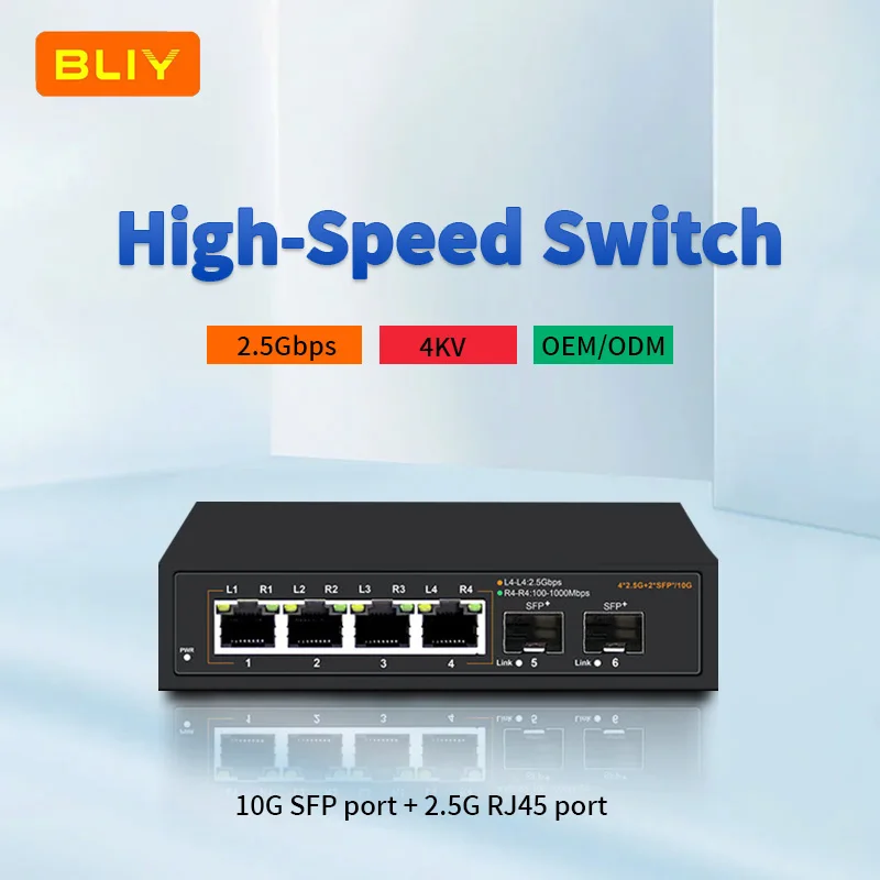 

4-port 2.5G SFP+ network switch