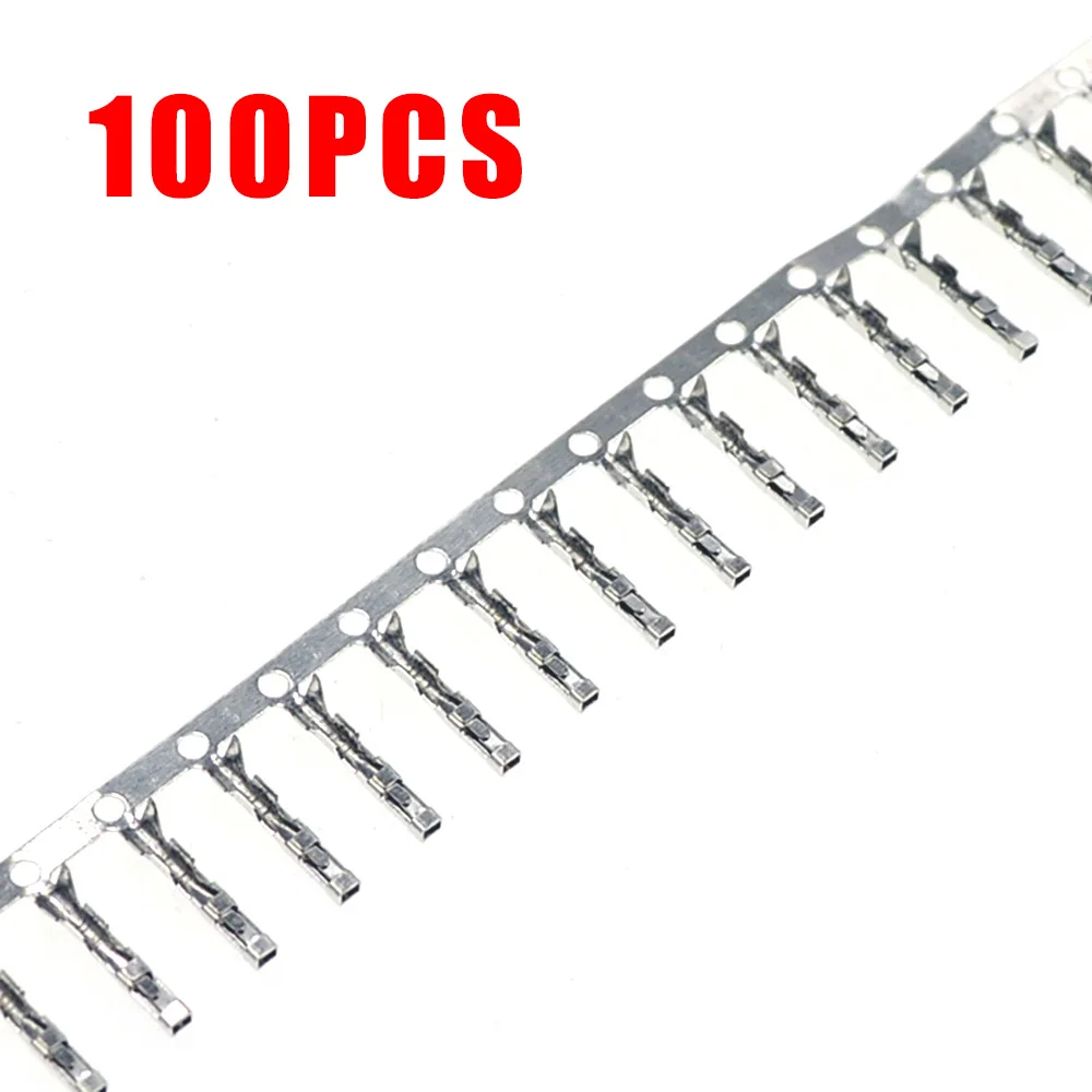 100PCS Dupont Connector 2.54mm Jumper Wire Cable Pin Connector Terminal Female Pin Connector for Housing Jumper