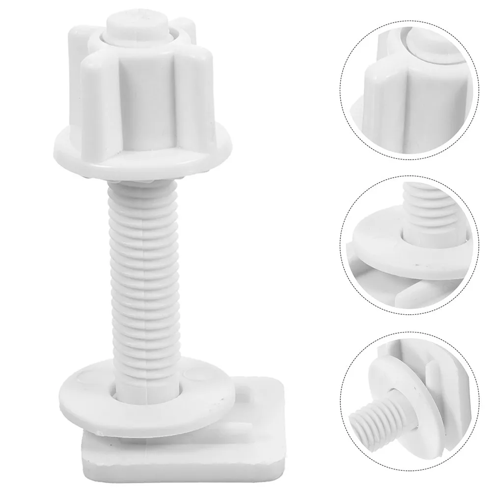 

4Pcs Toilet Seat Screws Plastic Hinge Bolts Replacement Parts Mounting Hardware Toilet Lid Cover Plate Screws Replacement Parts