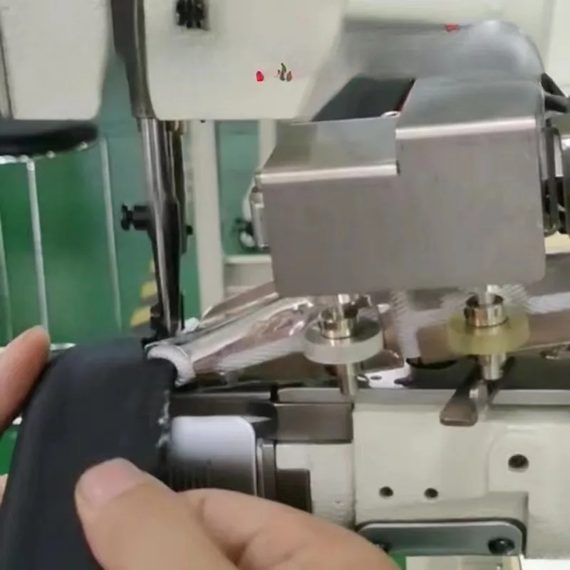 Pure electric automatic belt feeding hot cutting machine, hemming device, sewing machine, overlock sewing machine