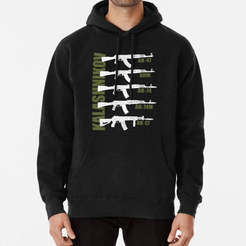 New in Hoodies & Sweatshirts Generation of The Kalashnikov Assault Rifle Classics Pullover Hoodie Oversized Men Autumn Hoody Top