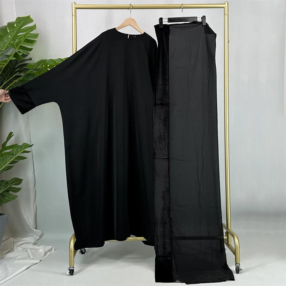 

Modest Muslim for Ramadan Women Abaya Turkey Kaftan Hijab Dress Robe Arab Loose Marocain Femme Jalabiya Islamic Clothing Casual