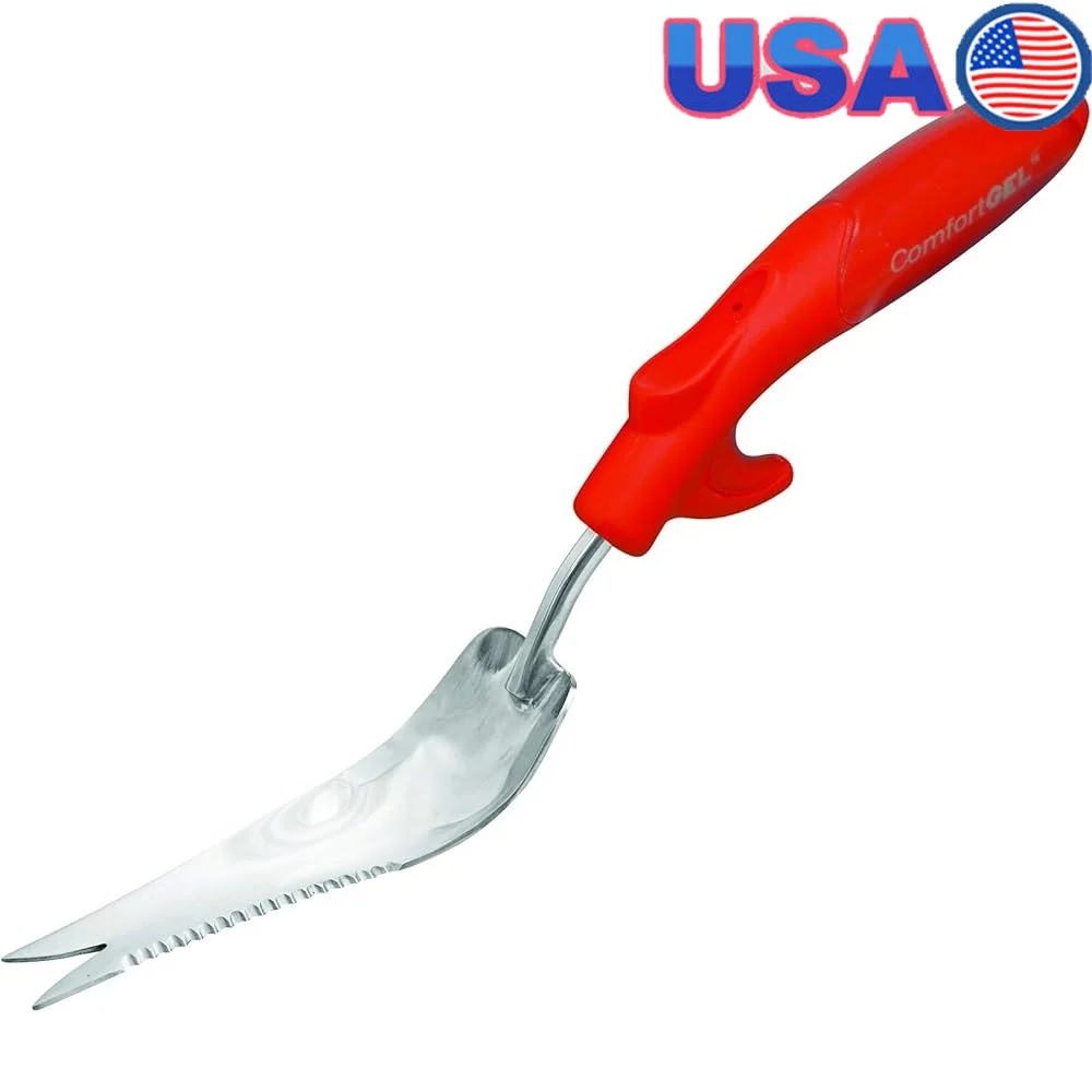 

Weeder ComfortGEL 6-дюймовое зубчатое лезвие с раздвоенным наконечником, цельная конструкция, противоскользящая ручка, садовый инструмент, управление и комфорт