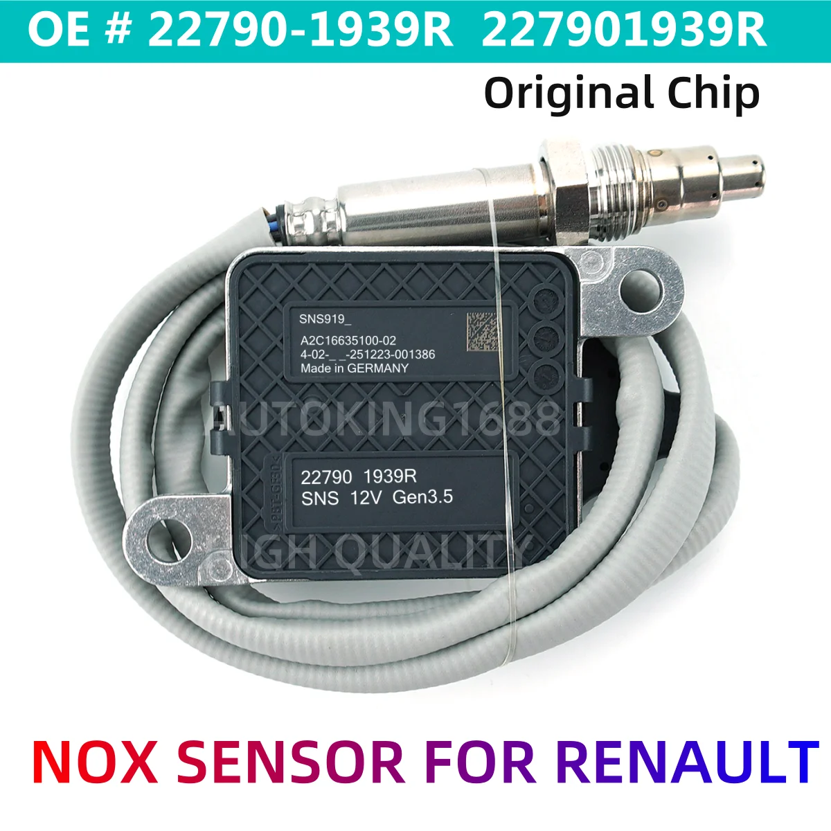 Original New Nitrogen Oxide Sensor 227901939R 22790 1939R 22790-1939R Nox Sensor For Renault Trafic X82 1.6 DCI