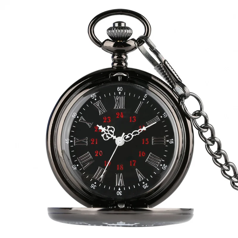 خمر نمط ساعة الجيب الأرقام الرومانية قلادة ساعة الجيب تذكارية خمر الكلاسيكية ساعة كوارتز توربيون الجدول عبر B