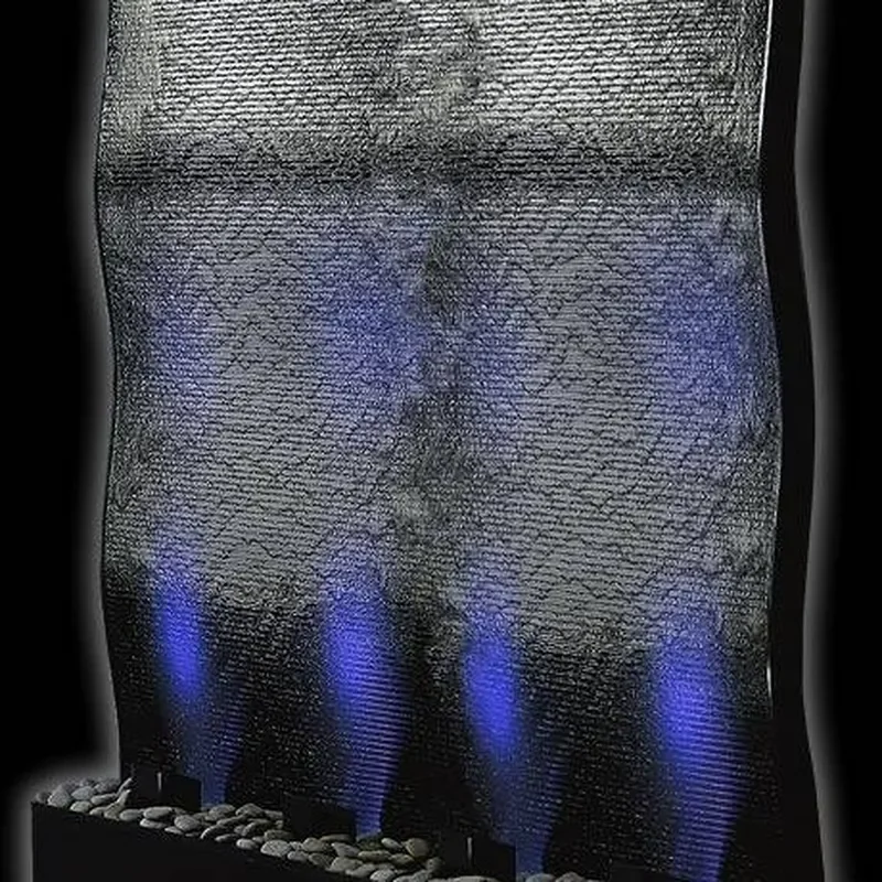 Custom LED Bubble Water Curtain Wall Screen for Living Room Decor Acrylic Waterfall Panel with Light Effects Home Interior
