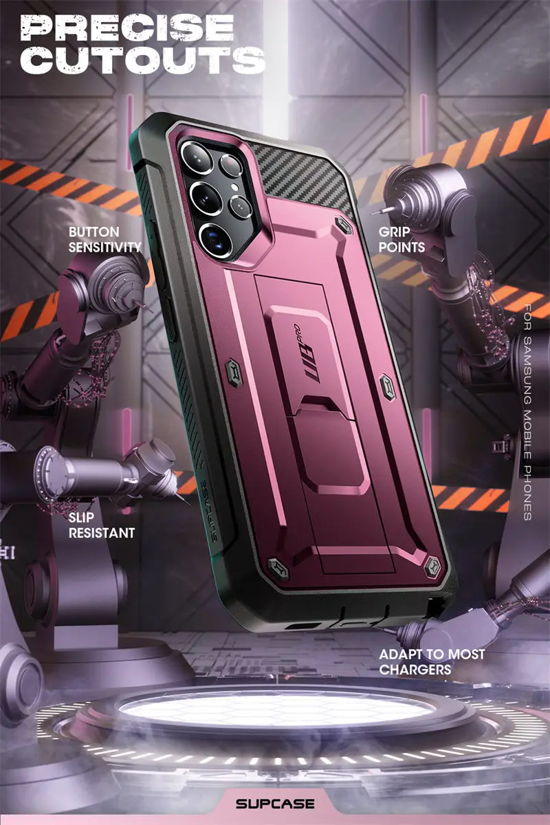 SUPCASE For Samsung Galaxy S22 Ultra Case (2022) 6.8 inch UB Pro Full-Body Holster Cover WITHOUT Built-in Screen Protector