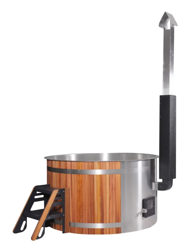 Whirlpool für den Außenbereich, 2- oder 4-Winkel-Whirlpool aus Holz zum Brennen